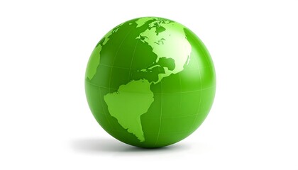 Fototapeta premium Green globe with continents
