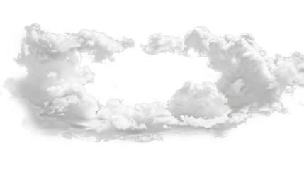 white cloud frame isolated