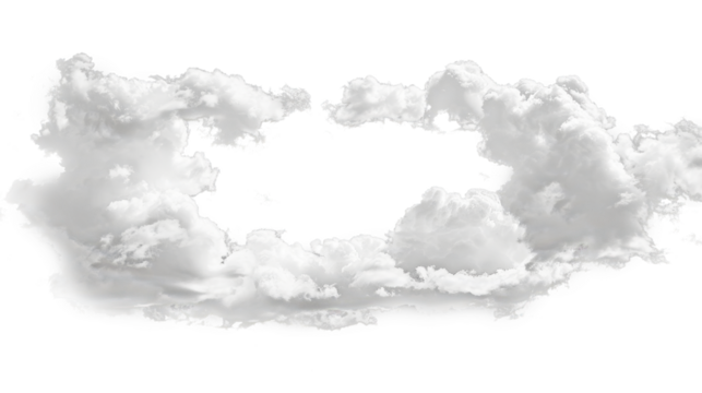 white cloud frame isolated