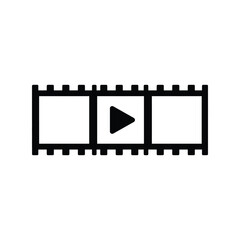 Film Strip Play Button Movie Video Media Entertainment Icon