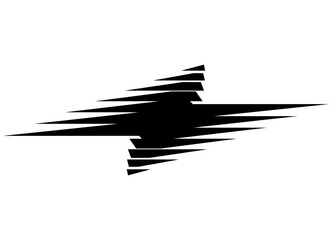 Racing black vector pattern on white background for car body, moto, boat, toy, sportswear, Sharp sports design element. Striped vector background with lines. Speed, Spot for text, Flash
