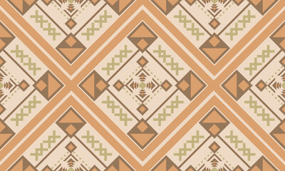 Boho Seamless Pattern Earth Tone Geometric Design