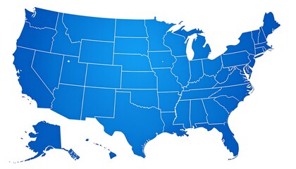 A detailed map of the United States
