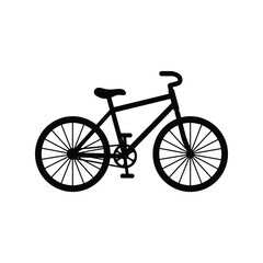 Fototapeta premium Minimalist Black Bicycle Icon Cycling Sport Recreation Transport Graphic