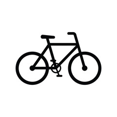 Minimalist Black Bicycle Icon Cycling Sport Recreation Transport Graphic