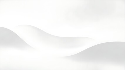 Ultra-minimalist white abstract surface with concave shapes, glowing softly in a futuristic design.