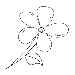 Single Flower Stem with Bloom Isolated icon