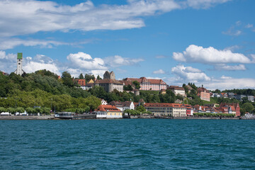 Fototapeta premium Bodensee, Blick auf Meersburg