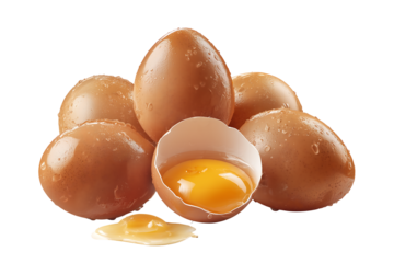 Broken Egg on Transparent Background