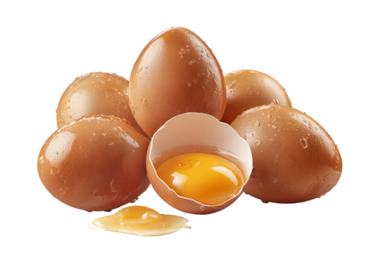 Broken Egg on Transparent Background