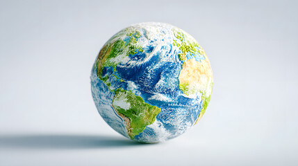 Fototapeta premium earth globe on white background