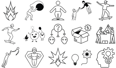 Core Values Line Icon Pack – Minimalist Editable Stroke Set