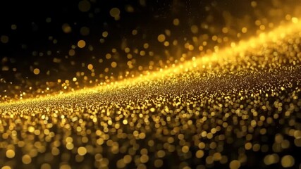 Shiny golden holiday bokeh and glowing particle design - Powered by Adobe