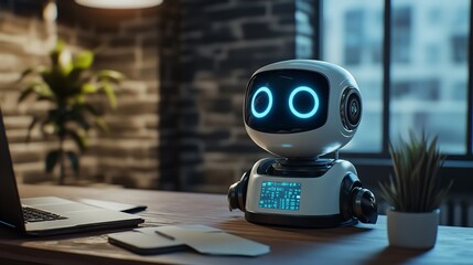 Ai robot futuristic technology artificial intelligence machine learning cybernetics concept art silhouette