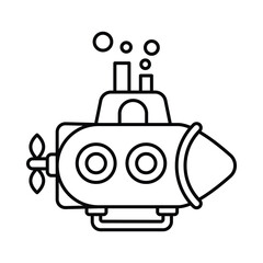 Submarine Vector style icon. Eps 10 file
