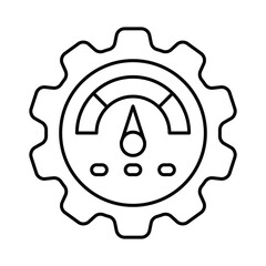 Gauge Vector style icon. Eps 10 file