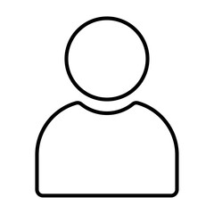 人物マークのアイコンイラスト（線画）002