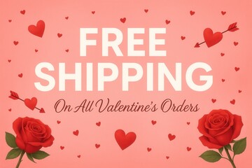 Obraz premium Valentine's promotional banner with 