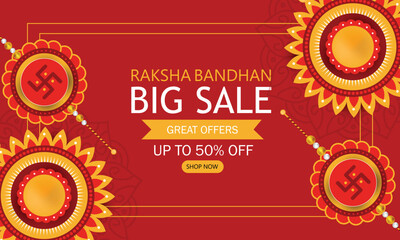 Hindu festival of Raksha Bandhan big sale banner