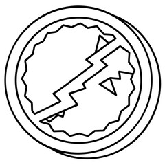 Worn Gold Coin Outline