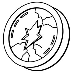 Worn Gold Coin Outline