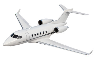 Fototapeta premium Isolated jet airplane on white for air travel and aviation