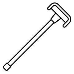 Allen Key line art vector