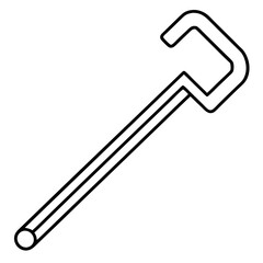 Allen Key line art vector