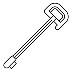Allen Key line art vector