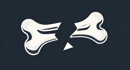 bone break illustration, skeletal injury icon, medical fracture icon, bone damage vector, orthopedic injury vector, bone health icon, broken bone graphic, bone fracture symbol, broken bone outline, hu