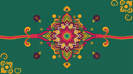 Symmetrical Decorative Pattern for Festive and Cultural Design