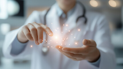 Professional visual for healthcare technology communication, digital health platforms, and medical software marketing, used in presentations, SaaS websites, reports, and innovation-focused corporate m