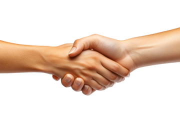 Helping hands isolated on white background. Lending a helping hand. Solidarity, compassion, and charity