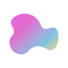 Abstract gradient shape with pink blue and green on a black background