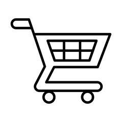 Shopping Cart Line Icon.