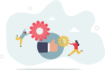 Team building activity for effective business partnership.human life.