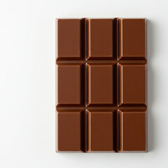 chocolate bar on white background