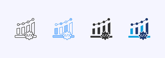 Metrics Icon Set Multiple Style Collection