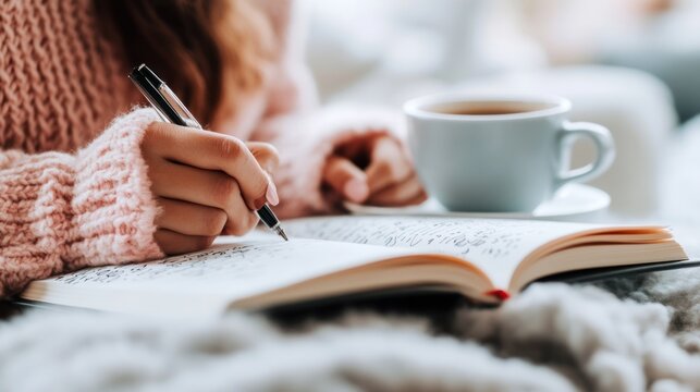 Woman writing in a journal (1)