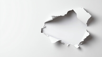 A clean, torn paper texture revealing a blank space, perfect for showcasing designs or adding a creative touch to your work.