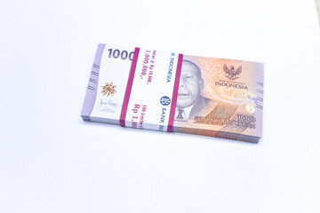 Stacked Banknotes On White Background