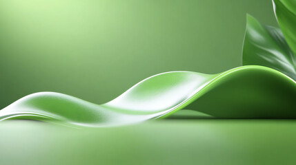 A close-up of smooth green leaves highlighting their natural texture and vibrant color, ideal for nature or wellness themes.