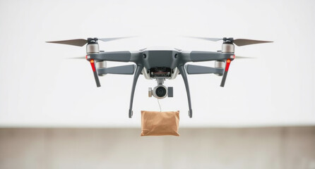 drone in flight carrying