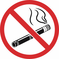 No smoking sign displaying smoking ban in public places, smoking ban in restaurants, and other areas, to protect people's health.