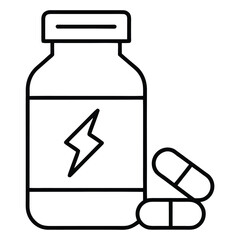 Obraz premium Iconic representation of energy supplements and pills symbolizing health and vitality for a boosted lifestyle
