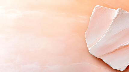 A close-up view of a pink Himalayan salt rock against a soft background, highlighting its unique texture and natural beauty.