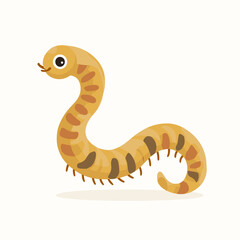 Fototapeta premium Cartoon Sand Worm Clipart, Logo
