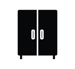 Minimalist Black Cabinet Icon for Interior Design and Home Storage Needs