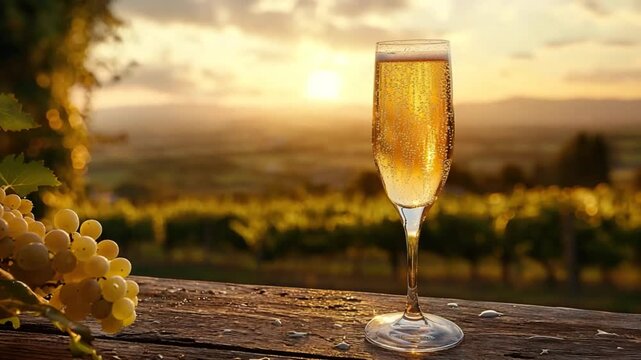 italian proseco cocktail at sunset video