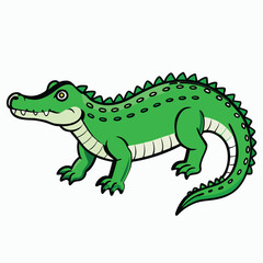 crocodile animal black outline vector silhouette